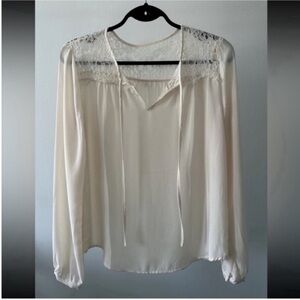 Elegant Cream Lace Women's Top